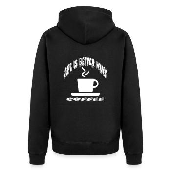 Café a1 Sp - Veste à capuche bio Premium Unisexe - noir - Dos - Nico (187cm)
