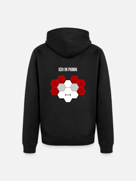 Ich in Panik - Unisex Premium Bio Zip Hoodie - Schwarz