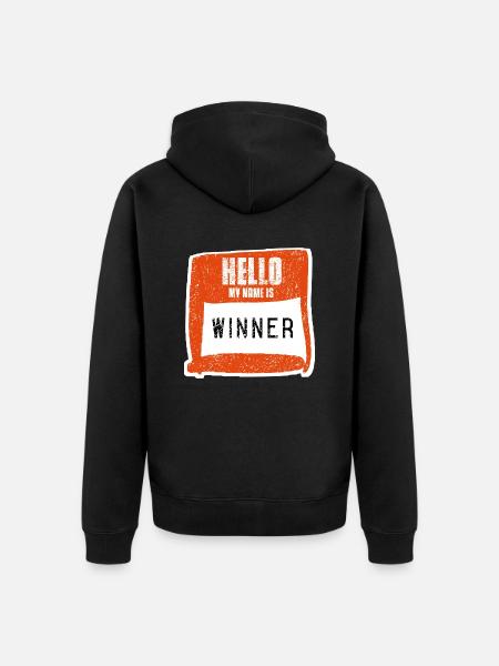 Winner - Winner - Unisex Premium Organic Zip Hoodie - black