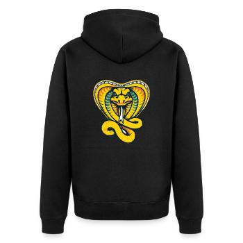 Roi Cobra Serpent / Cobra - Veste à capuche bio Premium Unisexe - noir - Dos - Nico (187cm)