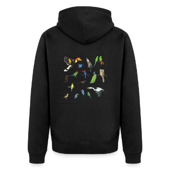 Oiseaux d’Asie - Veste à capuche bio Premium Unisexe - noir - Dos - Nico (187cm)