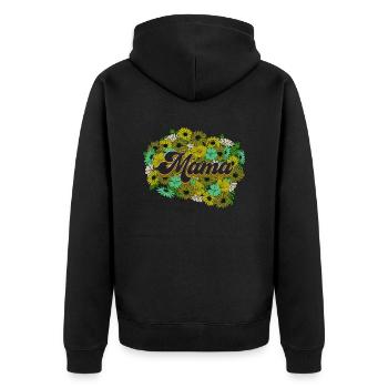 Stolze Mama Mutter Mami Lebensaufgabe Kinder Kind - Unisex Premium Bio Zip Hoodie - Schwarz - Hinten - Nico (187cm)