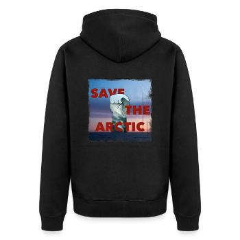 Sauver l’Arctique - Veste à capuche bio Premium Unisexe - noir - Dos - Nico (187cm)