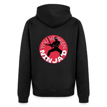 You've Been Ninja'd - Red Sun - Unisex Premium Organic Zip Hoodie - black - Back - Nico (187cm)