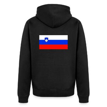 drapeau slovenie - Veste à capuche bio Premium Unisexe - noir - Dos - Nico (187cm)