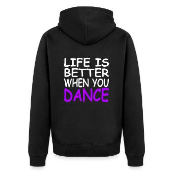 Danser - Veste à capuche bio Premium Unisexe - noir - Dos - Nico (187cm)