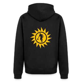 basketball basketball basketball season - Unisex Premium Organic Zip Hoodie - black - Back - Nico (187cm)