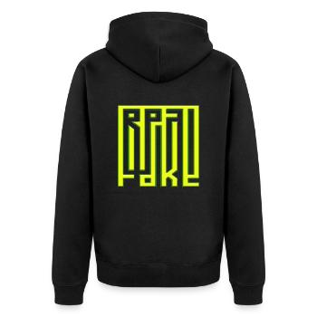 penser fausses pensées positives méditation heureuse - Veste à capuche bio Premium Unisexe - noir - Dos - Nico (187cm)