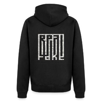penser fausses pensées positives méditation heureuse - Veste à capuche bio Premium Unisexe - noir - Dos - Nico (187cm)