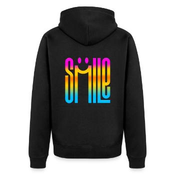 penser sourire pensées positives méditation heureuse - Veste à capuche bio Premium Unisexe - noir - Dos - Nico (187cm)