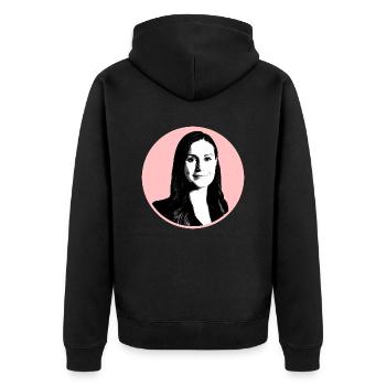 Sanna Marin - Premier ministre de Finlande - Veste à capuche bio Premium Unisexe - noir - Dos - Nico (187cm)