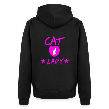 Chat - Veste à capuche bio Premium Unisexe - noir - Dos - Nico (187cm)