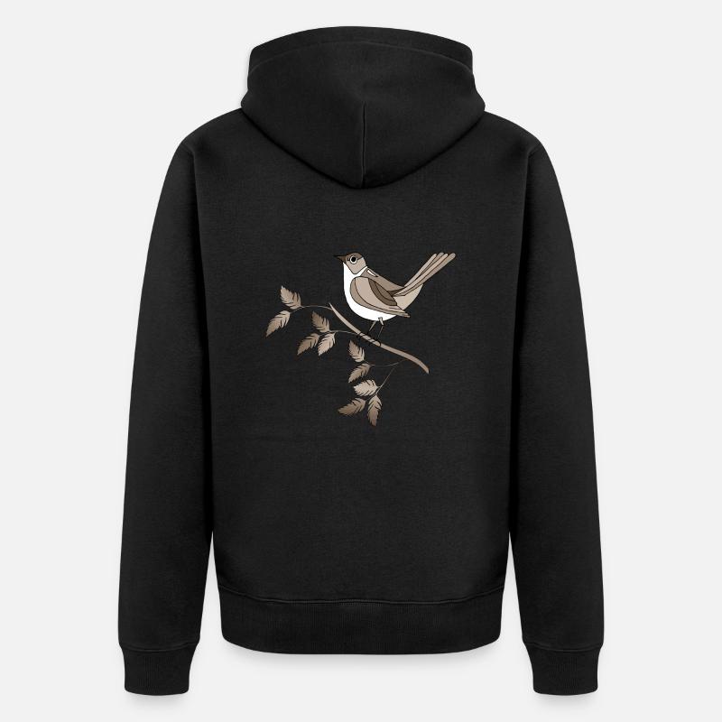 Oiseau - Veste à capuche bio Premium Unisexe - noir