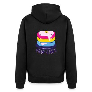 Pansexual Pan - Gâteau - Veste à capuche bio Premium Unisexe - noir - Dos - Nico (187cm)