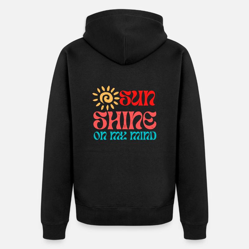 Le soleil dans mon - Veste à capuche bio Premium Unisexe - noir