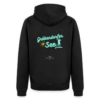 Spreewald Vetschau Gräbendorfer Voir - Veste à capuche bio Premium Unisexe - noir - Dos - Nico (187cm)