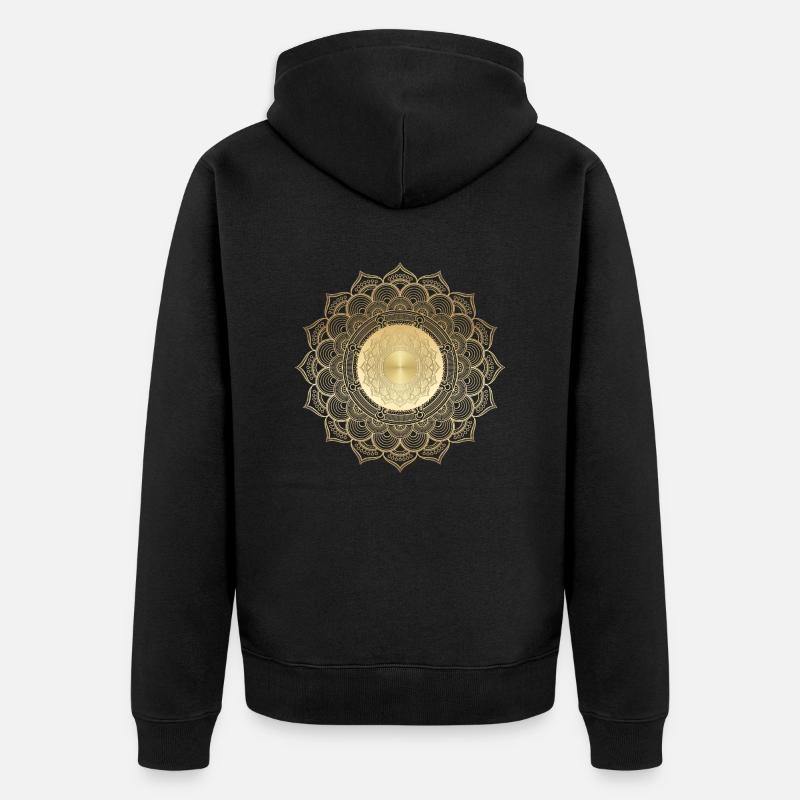 MANDALA 021 - Veste à capuche bio Premium Unisexe - noir