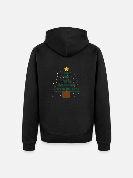 Noel christmas - Unisex Premium Organic Zip Hoodie - black