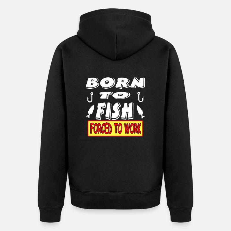 faire de la pêche - Veste à capuche bio Premium Unisexe - noir