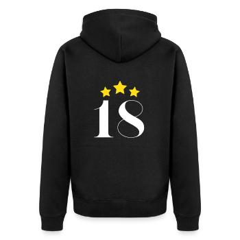 18ème anniversaire étoilé - Veste à capuche bio Premium Unisexe - noir - Dos - Nico (187cm)