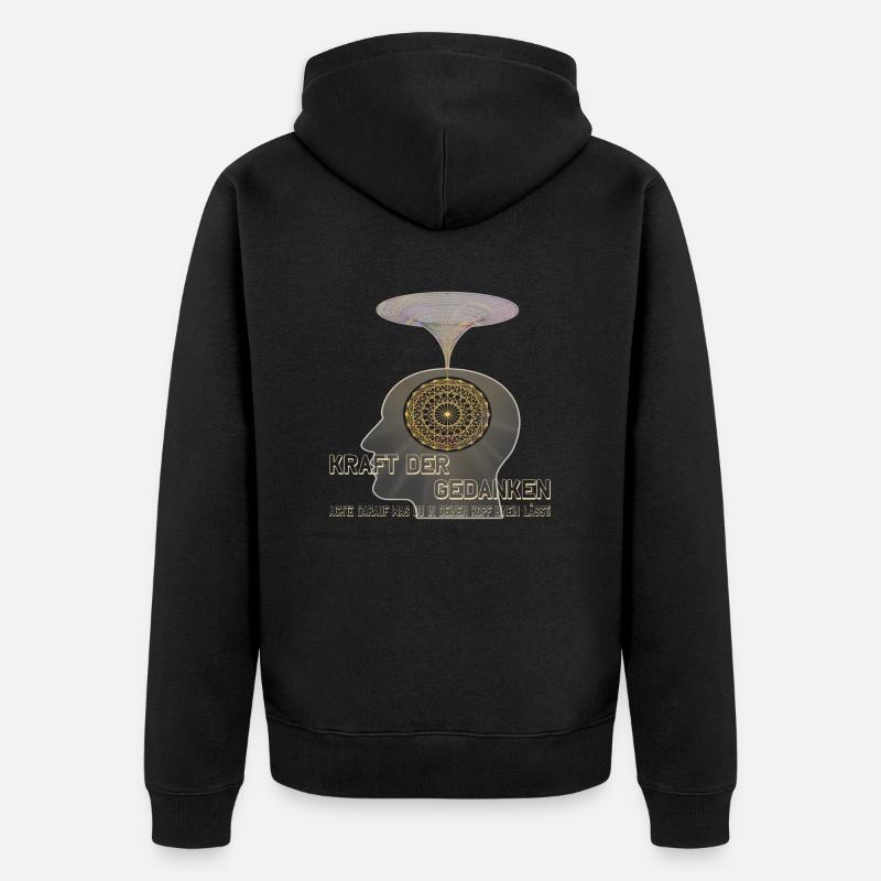 Pouvoir de la pensée - Veste à capuche bio Premium Unisexe - noir