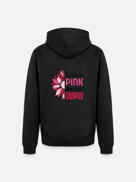 Save the Boobies daughter - Unisex Premium Organic Zip Hoodie - black