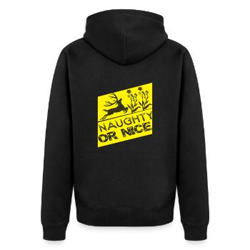 Coquin ou gentil - Veste à capuche bio Premium Unisexe - noir - Dos - Nico (187cm)