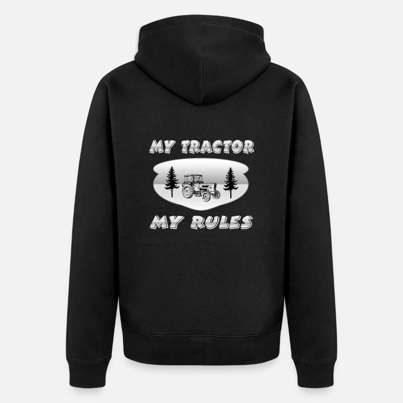 Traktor - Unisex Premium Bio Zip Hoodie - Schwarz