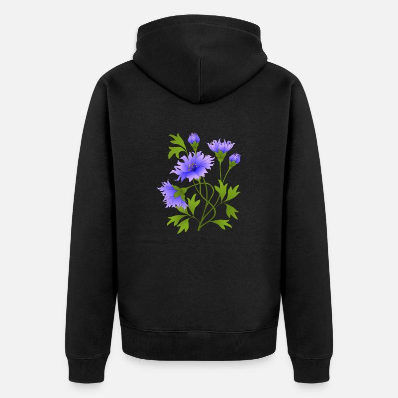 Fleur - Veste à capuche bio Premium Unisexe - noir
