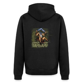 Sweden Sweden Nordic Scandinavia Viking - Unisex Premium Organic Zip Hoodie - black - Back - Nico (187cm)