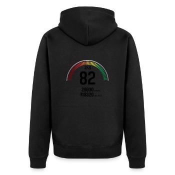 Anniversaire 82 ans Compteur - Veste à capuche bio Premium Unisexe - noir - Dos - Nico (187cm)