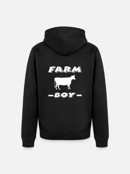 Farm - Unisex Premium Organic Zip Hoodie - black