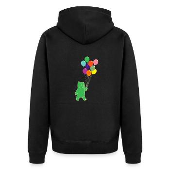 Birthday Gummy Bears Balloons Child Gift - Unisex Premium Organic Zip Hoodie - black - Back - Nico (187cm)