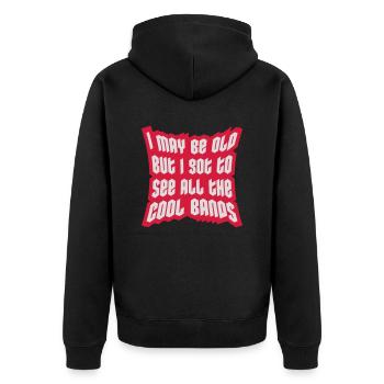 Je suis peut-être vieux - Veste à capuche bio Premium Unisexe - noir - Dos - Nico (187cm)