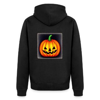 Halloween Spooky Pumpkin Lantern 20 - Veste à capuche bio Premium Unisexe - noir - Dos - Nico (187cm)