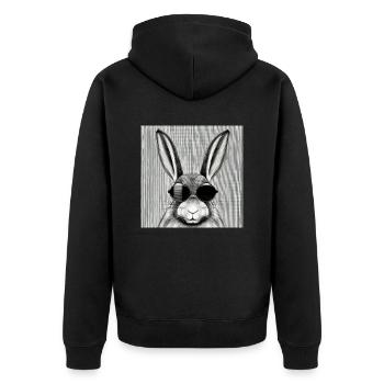Rabbit Pet Pet Cool Lunettes de soleil Design - Veste à capuche bio Premium Unisexe - noir - Dos - Nico (187cm)