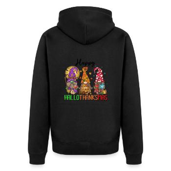 Happy Hallothanksmas - Veste à capuche bio Premium Unisexe - noir - Dos - Nico (187cm)