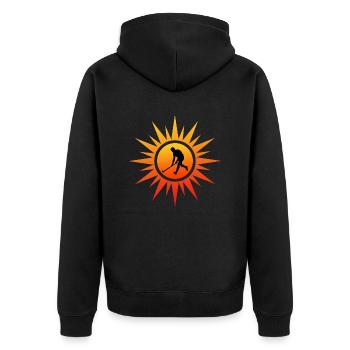 Field hockey player hockey star - Unisex Premium Organic Zip Hoodie - black - Back - Nico (187cm)