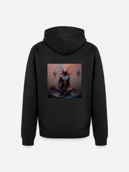 ARTWORK SPIRITUAL _08 - Unisex Premium Bio Zip Hoodie - Schwarz