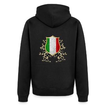 Italien Italienisch Rom Europa Italien Italien Mailand - Unisex Premium Bio Zip Hoodie - Schwarz - Hinten - Nico (187cm)