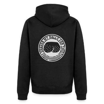 Je me suis rasé les couilles - Veste à capuche bio Premium Unisexe - noir - Dos - Nico (187cm)