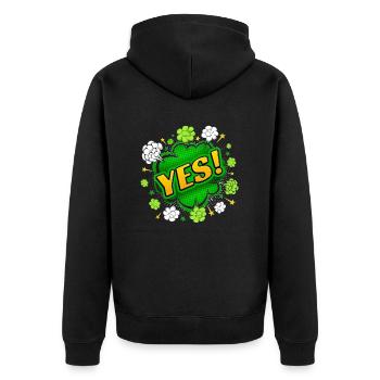 yes sing funny no girl feminism apply always - Unisex Premium Organic Zip Hoodie - black - Back - Nico (187cm)