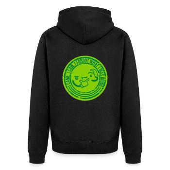 I came saw forget - Unisex Premium Bio Zip Hoodie - Schwarz - Hinten - Nico (187cm)