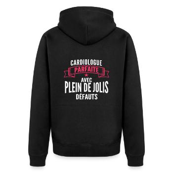 cardiologue parfaite / humour cardiologue - Veste à capuche bio Premium Unisexe - noir - Dos - Nico (187cm)