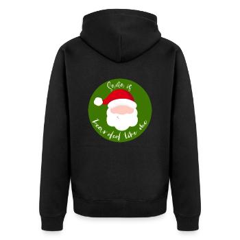 Le Père Noël est barbu comme moi - Veste à capuche bio Premium Unisexe - noir - Dos - Nico (187cm)