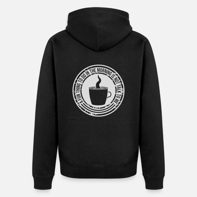 ne me parle pas - Veste à capuche bio Premium Unisexe - noir