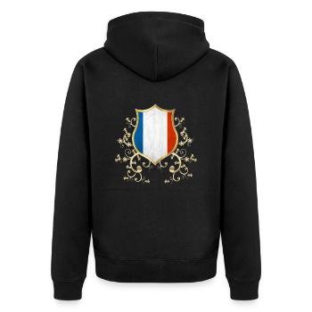 Frankreich Französisch Paris Frankreich Europa Eiffelturm - Unisex Premium Bio Zip Hoodie - Schwarz - Hinten - Nico (187cm)