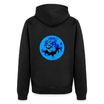 Chauves-souris vampires contre la lune bleue - Veste à capuche bio Premium Unisexe - noir - Dos - Nico (187cm)