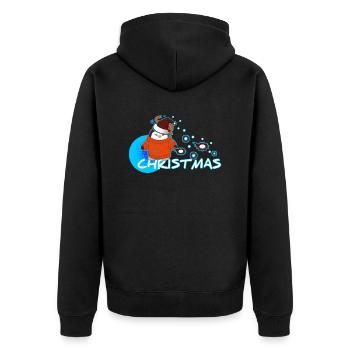 Pingouin de Noël - Veste à capuche bio Premium Unisexe - noir - Dos - Nico (187cm)