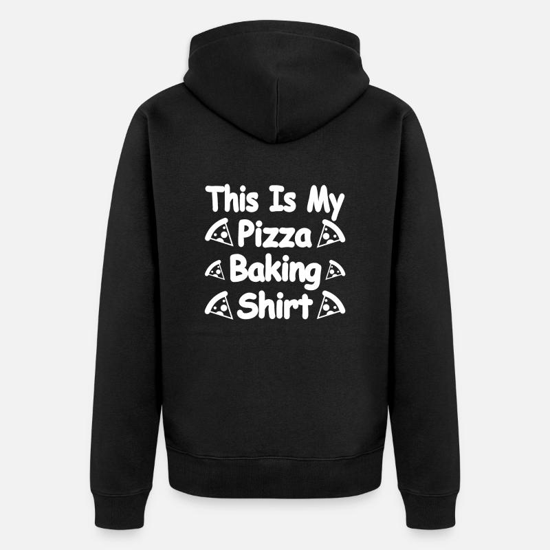 Pizza - Unisex Premium Bio Zip Hoodie - Schwarz